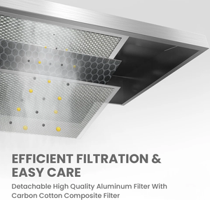 ฮูดด์ดูดควันแบบติดตั้งในตัว/แบบเสียบ ขนาด 27 นิ้ว 450 CFM 3 ระดับความเร็ว พร้อมระบบตรวจจับการเคลื่อนไหว - Product Image 6