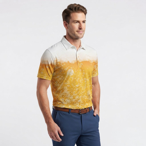 Men's <b>Golf</b> <b>Shirt</b> Short Sleeve 100% Polyester Knitted Moisture Wicking <b>Funny</b> Casual Summer Top 180g Fabric - Product Image 4