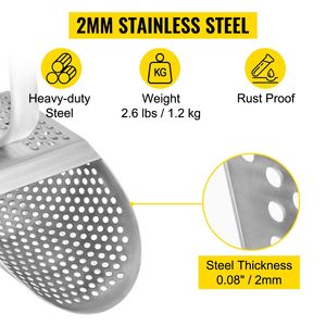 Pala da Spiaggia in Acciaio Inox con Foro da 10 MM per Metal Detector, Paletta da Sabbia da 10 Pollici con Accessorio per Rilevatore - Product Image 3