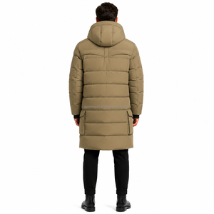 Manteau long matelassé de luxe pour homme – Veste d'hiver tendance, design premium, chaud et idéal pour l'extérieur – Marque personnalisée, vente en gros - Product Image 2