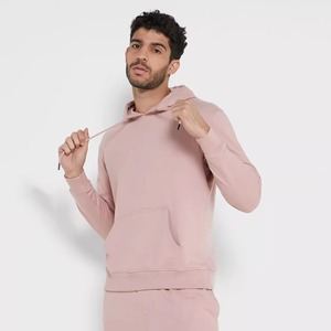 Conjunto de Sudadera con Capucha y Pantalones Cortos para Hombre, Color Rosa, Estilo Casual, Transpirable, Manga Larga, Corte Regular, con Bolsillos Laterales - Product Image 5