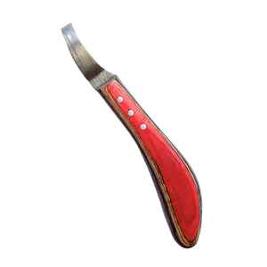 Cuchillo de Herrador de Acero de Damasco Premium IRON para Recorte de Herraduras, Hoja Hecha a Mano, Herramientas Veterinarias, OEM, Marca Privada - Product Image 4