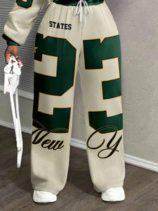 Conjunto Deportivo Moderno para Mujer, Talla Grande, Color Sólido, Ropa Urbana, 100% Algodón, Tejido Transpirable y Ecológico - Product Image 3