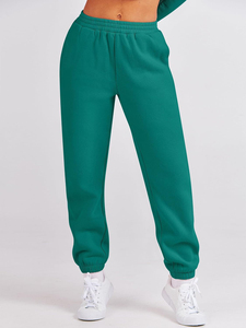 Conjunto de chándal de terciopelo personalizado de gran venta para mujer, talla grande, con sudadera con cremallera y pantalón jogger, patrón liso, conjunto de 2 piezas, traje de terciopelo - Product Image 4