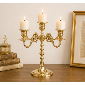 5 Arm Candelabra Antique Metal Candlestick Holder Metal Candle <b>Stand</b> for Wedding Table Centerpiece Hotel Home Christmas Decor - Product Image 2