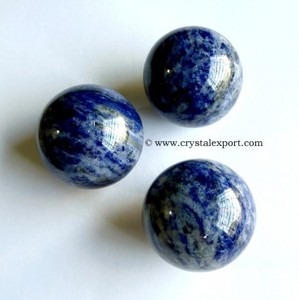 Pierre de sphère de pierre précieuse d'agate de sodalite bleue naturelle de haute qualité pour le décor à la maison de méditation d'amour de Feng Shui et la guérison en vrac - Product Image 1