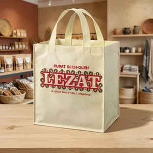 Bolsa Ecológica Personalizada con Serigrafía y Sellado Térmico, Bolsa de Compras Reutilizable de Gran Capacidad para Promoción de Eventos - Product Image 1