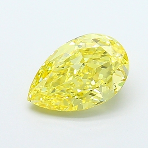 Diamant de laboratoire jaune vif éblouissant, certifié, de haute qualité, pour bijoux, pierre lâche, scintillante, type brillant 2A - Product Image 1