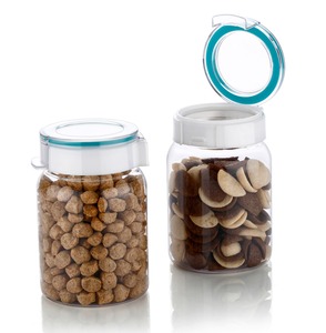 Glass Food <b>Storage</b> <b>Jars</b> With ClipOn Lids Airtight Freshness Preservation <b>For</b> <b>Kitchen</b> Spice Containers Cylinder Minimalist Design - Product Image 6