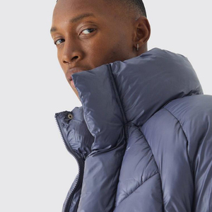 Wholesale New Custom Logo Quilted Puffer Men's <b>Jackets</b> Stand Up Hooded Collar Puffer <b>Jacket</b> <b>Winter</b> Outdoor Puffer <b>Jacket</b> - Product Image 3