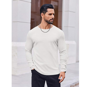 เสื้อยืดกีฬาผู้ชายคุณภาพสูงขายส่ง แห้งเร็ว สวมใส่สบาย สำหรับฝึกซ้อม  รับสกรีนโลโก้ เสื้อยืดแขนยาวเปล่า รับพิมพ์โลโก้ตามสั่ง - Product Image 2