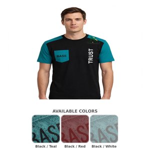 Camiseta Raglán para Hombre en Color Negro y Verde Azulado con Bolsillo Estampado, Manga Corta, Estilo Casual de Verano, Streetwear, Camisetas con Gráficos - Product Image 6