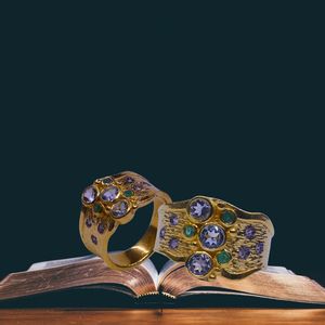 Wedding Wear 925 Sterling <b>Silver</b> Gold Plated Jewelry Blue Topaz <b>Emerald</b> Gemstone Women Wear Classic <b>Ring</b> - Product Image 5