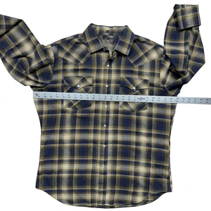 Chemises en flanelle de polyester/coton tricotées décontractées avec logo personnalisé orange XS-5XL pour hommes - Product Image 4