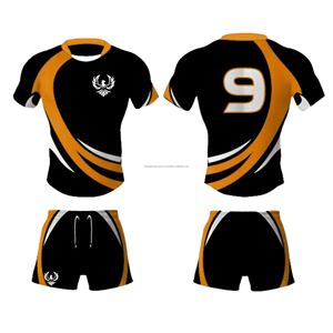 Ensemble de maillot et short de rugby pour tournoi, imprimé par sublimation, uniforme d'équipe professionnel, logo de sponsor - Product Image 5