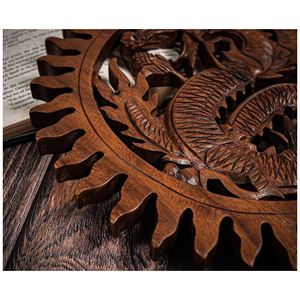 Handmade Decorative Dragon Wood Sculpture Premium Dragon Figurine Hand Carved Craft Wholesale Wooden Dragon Home Decoration - Product Image 2