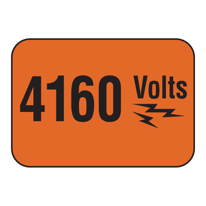 Panneau d'avertissement Brady 4160 Volts pour zones haute tension, impression UV sur aluminium - Product Image 2