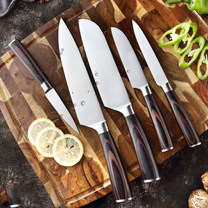 Ensemble de couteaux de chef en acier inoxydable, matériau durable, livraison directe d'usine, logo personnalisé - Product Image 1