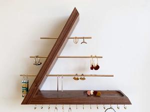 Organisateur de bijoux élégant avec étagère inclinée, présentoir multi-branches, crochets anti-emmêlement, design peu encombrant, décoration intérieure stylée - Product Image 4