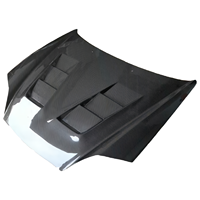 Vente en gros Hyundai Genesis Coupé Capot 03 ~ 06 Nouveau capot ST perforé en fibre de carbone avec clips inclus