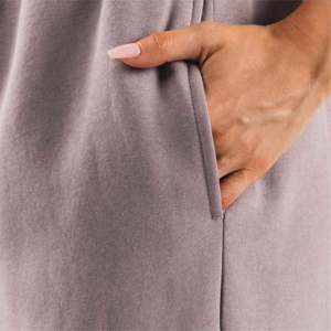 Pantalon de jogging molletonné personnalisé OEM pour femme, respirant, écologique, coupe ample, en polyester/coton, avec cordon de serrage, décontracté, collection printemps - Product Image 3