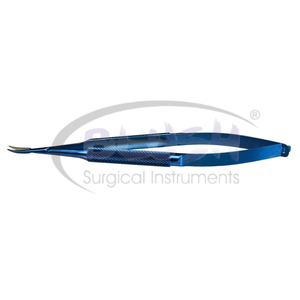 Tennant Curved Titanium Needle Holder Ophthalmic Suturing Microsurgical Instrument Eye Surgery Tool Model 3 By <b>Blush</b> Surgical - Product Image 2