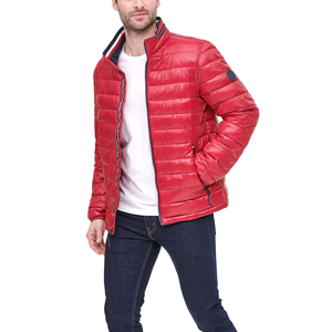 Chaqueta Acolchada Brillante de Invierno para Hombre, Personalizada por el Fabricante, Cortavientos, con Cuello Alto, de Secado Rápido y Transpirable, Color Negro - Product Image 4