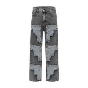 Wholesale Custom Logo <b>Men's</b> Denim <b>Jeans</b> Vintage Style Retro Washed Ripped Casual Regular Fit Breathable Autumn Summer Low Price - Product Image 1