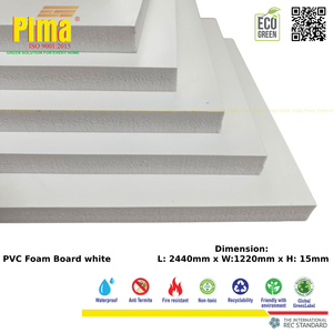 Eco-friendly <b>PVC</b> WPC Foam Board <b>Sheet</b> 15mm Thick 0.6 G/cm3 Density White Forex Boards for Furniture Making for Interior Design - Product Image 6