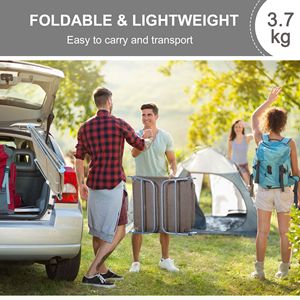 Sdraio Pieghevole Marrone a 5 Posizioni Reclinabili, Sedia da Piscina per Prendere il Sole, Sdraio da Esterno - Product Image 6