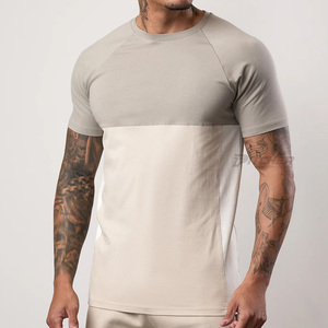 <b>Custom</b> Panel <b>Design</b> Men's 100% Cotton Knitted Gym T-<b>Shirt</b> with <b>Custom</b> Print Breathable Fitness Wear - Product Image 6