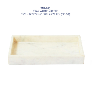 Bandeja de Servir de Mármol Blanco Festivo Regal con Asas de Latón, Bandeja de Piedra de Lujo para Comedor, Regalos de Navidad, Precio al por Mayor - Product Image 4