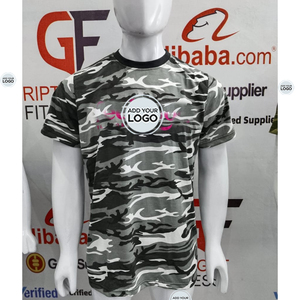เสื้อยืดคอตตอนหวีลายพรางทรงบ็อกซี่ฟิตสำหรับผู้ชาย ขายส่ง เสื้อเปล่าลำลอง - Product Image 1