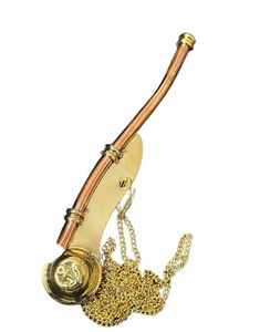 Nautical Solid Brass Copper Boatswain Whistle Keychain Vintage Marine Bosun Pipe <b>Key</b> <b>Ring</b> Classic Maritime Gift - Product Image 6