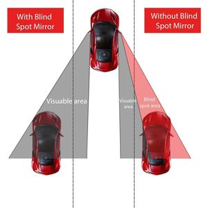 Specchietto Retrovisore Convesso Senza Cornice in Vetro HD Regolabile, Specchio Angolo Cieco Rettangolare per Auto e SUV, Design Adesivo ad Ampio Angolo - Product Image 4