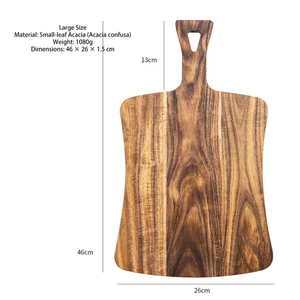 Planche à découper en bois de forme rectangulaire avec poignée, artisanat, planche à découper personnalisée pour la cuisine - Product Image 5