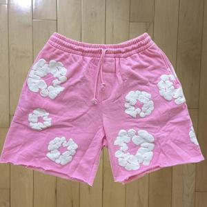 Pantalones Cortos Deportivos Grises para Hombre, Personalizados con Estampado 3D de Flores, Estilo Urbano, Corte Holgado, Casuales, Venta al Por Mayor de Fábrica - Product Image 3