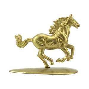Jaffs Exports Golden Horse Figurine Sculpture Aluminium Handmade Modern Artistic Tabletop Decor Eco-Friendly Home Office - Product Image 5