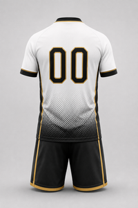 Créez votre propre ensemble d'uniformes de football pour hommes adultes de haute qualité, personnalisé, en polyester 100% respirant, à col en V et manches courtes - Product Image 3