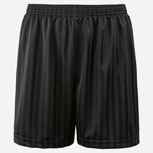 Pantalones Cortos Deportivos Unisex Negros de Poliéster Sólido, Cintura Elástica, Absorción de Humedad, Corte Regular, para Todas las Temporadas, Protección UV, Secado Rápido - Product Image 2