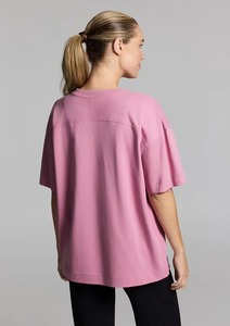 เสื้อยืดผู้หญิงไซส์ใหญ่คุณภาพสูงสำหรับฤดูร้อน ผ้าเทอร์รี่ ปักลายปักโลโก้ตามสั่ง ผ้าฝ้ายลำลอง ถักทอเรียบง่าย เสื้อยืดลายกราฟิก - Product Image 3