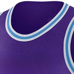 <b>Purple</b> Basketball Jersey for Men Sleeveless Team <b>Shirt</b> Lightweight Breathable Athletic Sportswear Training Game Competition - Product Image 3