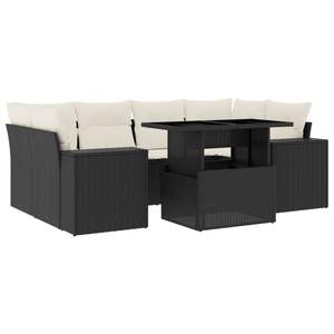 Ensemble de canapés de jardin blanc crème et noir - Product Image 2