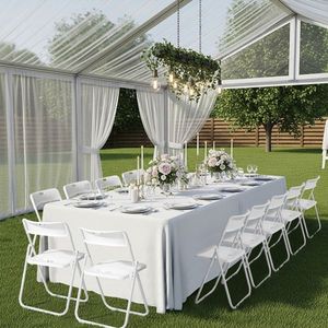 Lot de 10 chaises pliantes en plastique de qualité commerciale, portables et empilables, pour événements intérieurs/extérieurs, fêtes, pique-niques et plus encore ! - Product Image 4