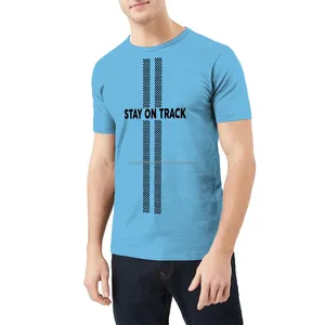 New Custom Printing Design 100 % Cotton Casual Summer <b>Blue</b> Color <b>Men</b> Tee Shirt In Multiple Colors - Product Image 2