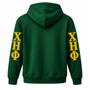 Chi Eta Phi <b>Hoodie</b> <b>Men's</b> Green <b>Yellow</b> Color Blocking Sublimation Print Regular Fit Casual Autumn Wear <b>Hoodie</b> - Product Image 6