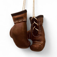 Gants de boxe miniatures en cuir à lacets de haute qualité pour voiture, légers, personnalisables, vente chaude en gros