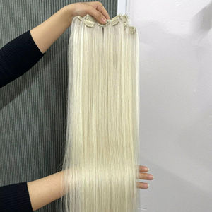 Extensiones de Cabello con Clip - Super Double Drawn - Cabello Remy Vietnamita Pre-Adherido - Product Image 1