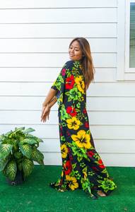 Beautiful Elegant Handmade Indian Viscose <b>Kaftan</b> Women Three Quarter Sleeve Long Maxi Tie Dye Straight V-neck <b>Summer</b> Plus Size - Product Image 3
