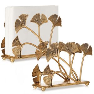 Vintage Metallic Napkin Organizer For Elegant Dining Tables Stylish Kitchen Serving Accessories Hotel Countertop Storage - Product Image 6